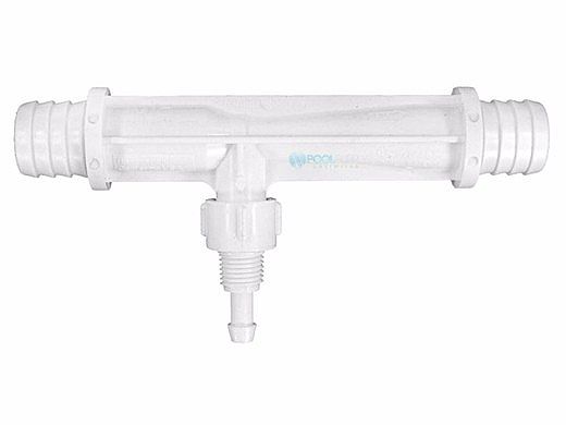 DEL #884 Mazzei Injector without Check Valve and Ring | Hose Barbs 3/4" | White | 9-0472