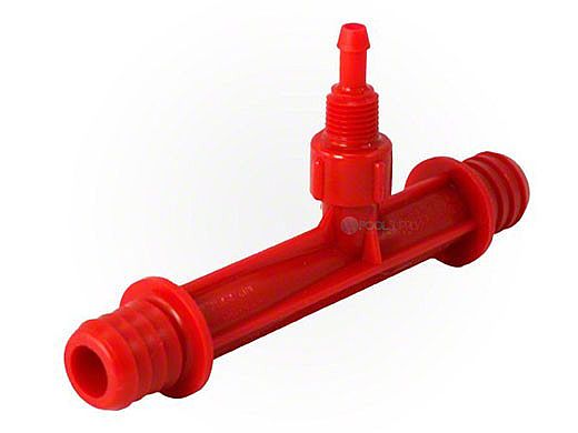 DEL #684K Injector Only | Hose Barbs 3/4" | Kynar Red | 7-0356