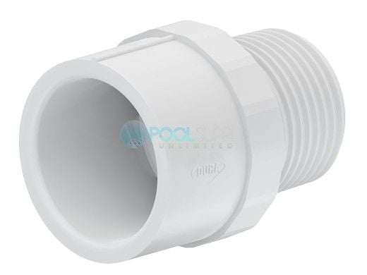 Dura Plastics Sch 40 Male Adapter | MIPT x Slip 2" PVC | White | 436-020