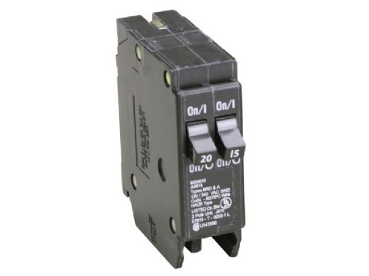 BD2015 CUTLER HAMMER DUAL BREAKER 1 POLE 20/15 AMP