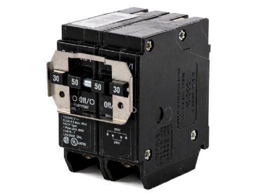 Cutler Hammer BR Circuit Breaker 2 Pole 30/50 AMP | BQ230250