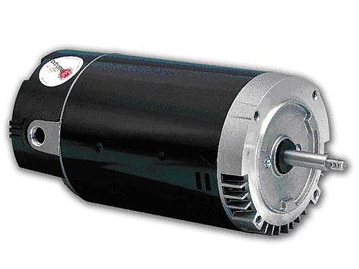 Replacement Threaded Shaft Pool Motor 1HP | 115/208/230V 56 Round Frame | Full-Rated Energy Efficient B654 | EB654 | ASB654