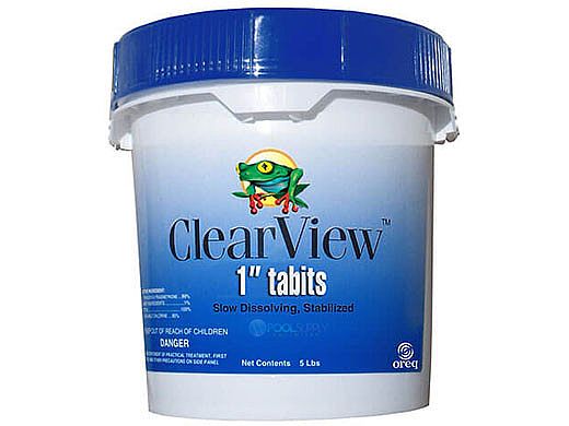ClearView 1" Tablets Slow Dissolving Chlorine Tabs | 5 LB | CVTS005
