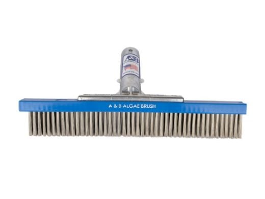 A&B Brush Straight Algae Brush | 9" | Stainless Steel Bristles | 5010