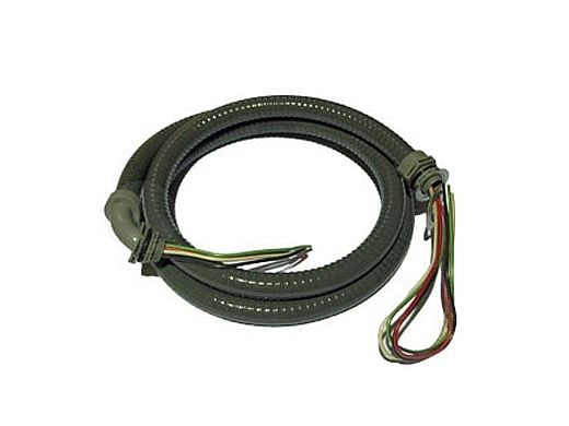 Super-Pro Electrical Whip Kit | .5" Flex Conduit 6' Long 4-Wire for 220V or 110V | 12 Gauge Solid Wire | Complete with Electrical Ends | WPLT05-64-SP