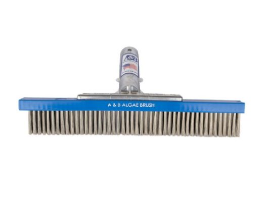 A&B Brush Straight Algae Brush | 12" | Stainless Steel Bristles | 5020