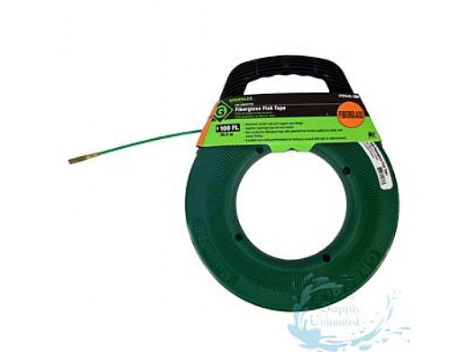 Green Lee Textron 150' Fiberglass Fish Tape (In Reel Stand) | 542-150