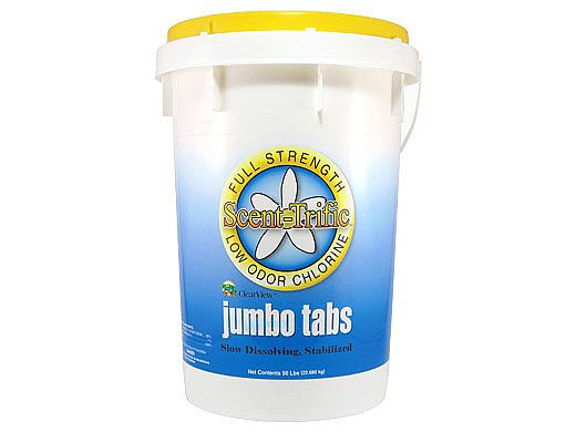 ClearView 3" Jumbo Scent-Trific Wrapped Chlorine Tabs | 50 LB | CVTLST050