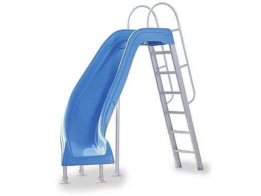 Inter-Fab City 2 Pool Slide | Left Curve | Blue | CITY2-CLB