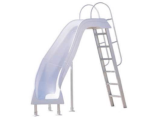 Inter-Fab City 2 Pool Slide | Left Curve | White | CITY2-CLW