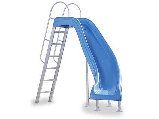 Inter-Fab City 2 Pool Slide | Right Curve | Blue | CITY2-CRB