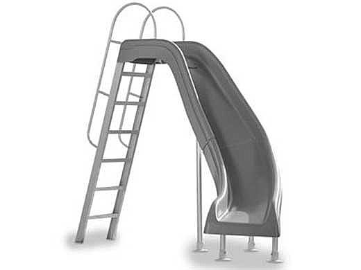 Inter-Fab City 2 Pool Slide | Right Curve | Gray | CITY2-CRG