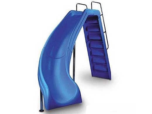 Inter-Fab Wild Ride Pool Slide | Left Curve | Blue | WRS-CLB-SS