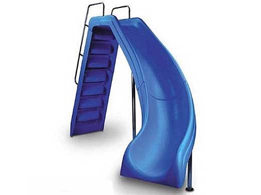 Inter-Fab Wild Ride Pool Slide | Right Curve | Blue | WRS-CRB-SS