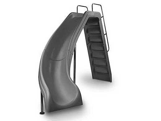 Inter-Fab Wild Ride Pool Slide | Left Curve | Gray | WRS-CLG-SS