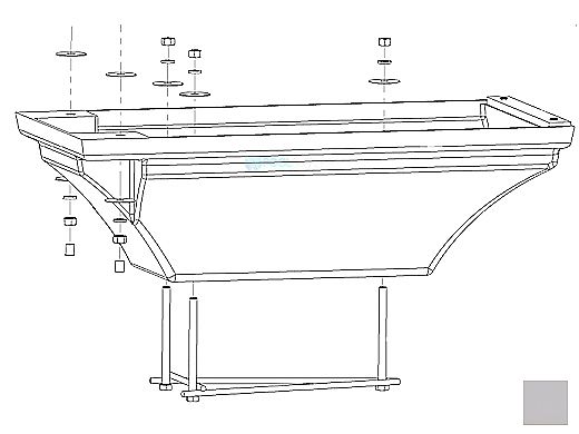 Inter-Fab 10' La Mesa Acrylic Base Only with Jig | Gray | LAM10-9