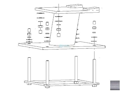 Inter-Fab Techni-Spring Steel Base Only with Jig | Hammertone Gray | TS-B-6