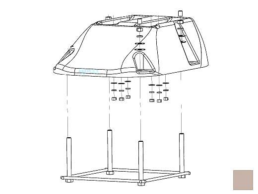 SR Smith Edge Fiberglass Diving Base Only with Jig | Tan | EDGE-BASE-7