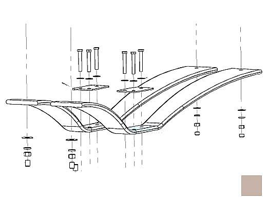 Inter-Fab Edge Jump Stand Spring Assembly & Mounting Hardware | Tan | EDGE-SPRING-3