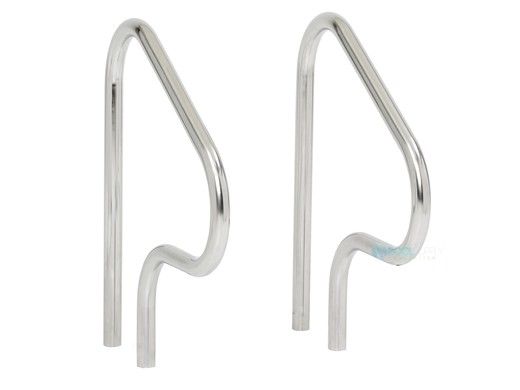 SR Smith Economy 26" Figure 4 Grab Rail | Pair | 1.90" x 0.49" Thickness | 304 Stainless Steel | with Flanges & Escutcheons | G3DE049