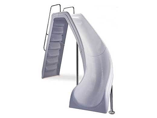 Inter-Fab Wild Ride Pool Slide | Right Curve | White | WRS-CR-SS