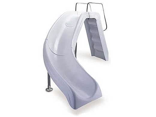 Inter-Fab White Water Pool Slide | Left Curve | White | WWS-CL-SS