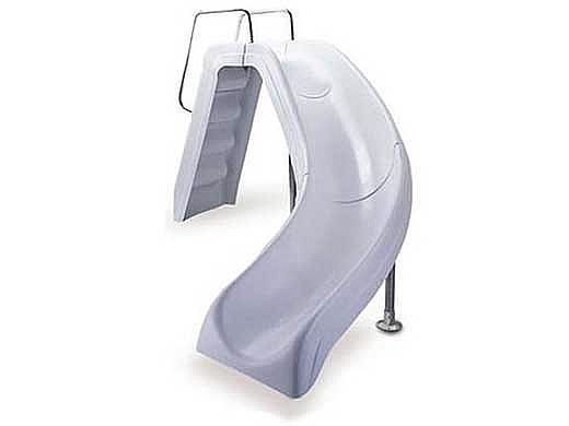 Inter-Fab White Water Pool Slide | Right Curve  | White | WWS-CR-SS