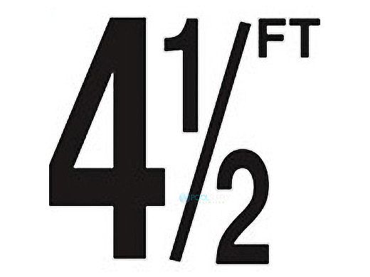 Depth Marker 4" Frost proof tile | 4 1/2 Non-Skid | DM42-1045