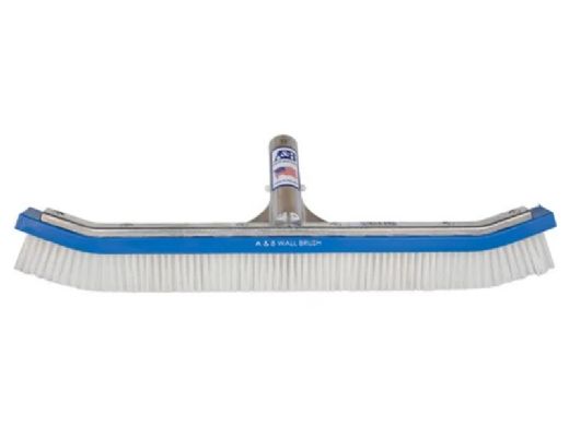 A&B Brush Curved Wall Brush | 18" | White PVC Bristles | 3010