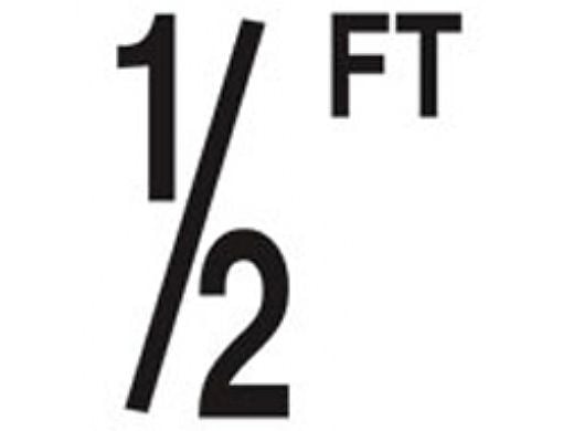 Depth Marker 4" Frost proof tile | 1/2 FT Non-Skid | DM42-2005