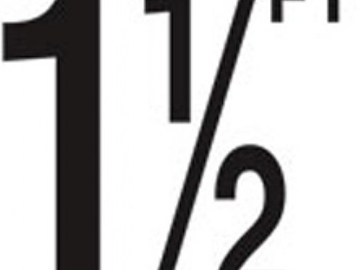 Depth Marker 4" Frost proof tile | 1 1/2 FT Smooth | DM41-2015