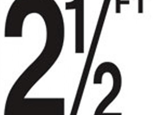 Depth Marker 4" Frost proof tile | 2 1/2 FT Non-Skid | DM42-2025