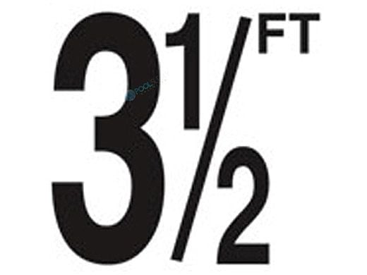 Depth Marker 4" Frost proof tile | 3 1/2 FT Non-Skid | DM42-2035