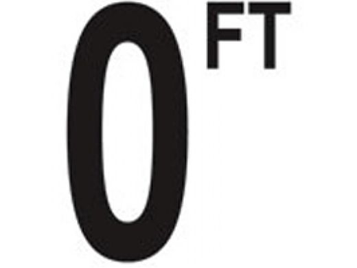 Depth Marker 5" Frost proof tile | 0 FT Non-Skid | DM52-2000