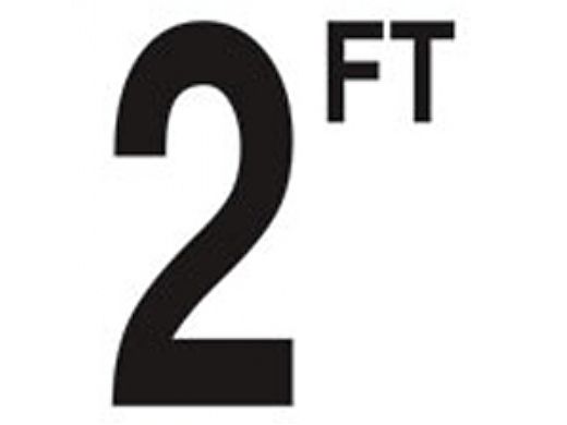 Depth Marker 5" Frost proof tile | 2 FT Non-Skid | DM52-2020