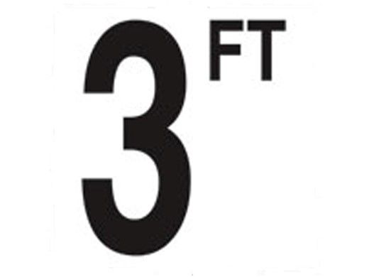 Depth Marker 5" Frost proof tile | 3 FT Non-Skid | DM52-2030