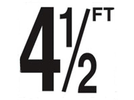 Depth Marker 5" Frost proof tile | 4 1/2 FT Non-Skid | DM52-2045