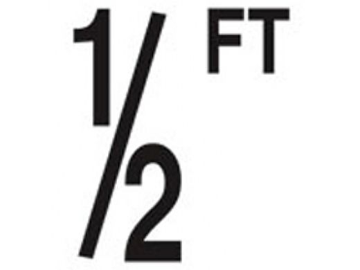 Depth Marker 5" Frost proof tile | 1/2 FT Smooth | DM51-2005