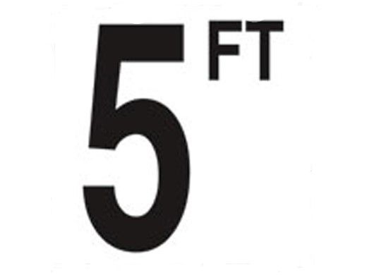 Depth Marker 5" Frost proof tile | 5 FT Smooth | DM51-2050