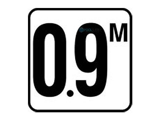 Inlays Vinyl 6x6 Stick-Ons Black/White Depth Marker | 0.9 Metric | V622709