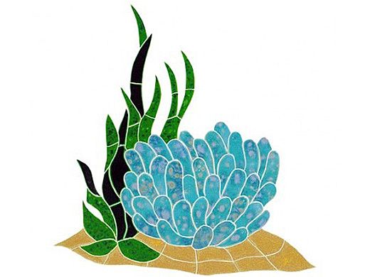 Artistry In Mosaics Reef Accent - Anemone Mosaic | 18"? x 17"? | RANBLUOM