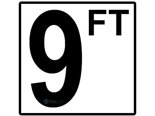 Depth Marker 4" Frost Proof Tile | 9 FT Non-Skid | C620090