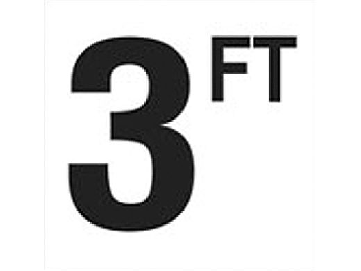 Inlays Depth Marker 4" Frost proof tile | 3 FT Non-Skid | C620030
