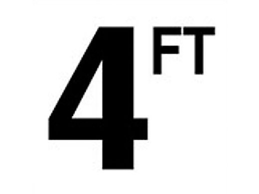 Inlays Depth Marker 4" Frost proof tile | 4 FT Non-Skid | C620040