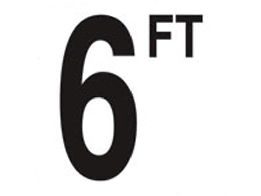Depth Marker 4" Frost Proof Tile | 6 FT Non-Skid | C620060