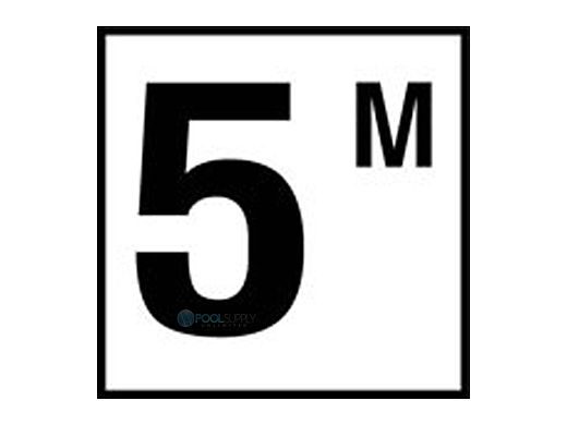 Inlay Ceramic 6" Tile Waterline Depth Marker 4" Number | Metric-5 | Smooth | C613050