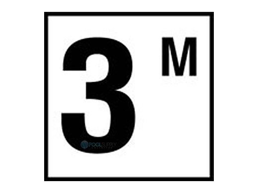 Inlay Ceramic 6" Tile Deck Depth Marker 4" Number | Metric-3 | Non-Skid | C623030