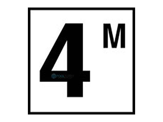 Inlay Ceramic 6" Tile Deck Depth Marker 4" Number | Metric-4 | Non-Skid | C623040