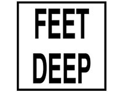 Inlays Depth Marker 6x6 Frost proof tile | FEET DEEP Non-Skid | C621530