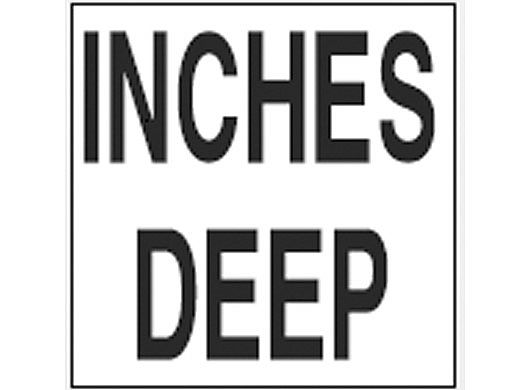 Inlays Depth Marker 6x6 Frost Proof Tile | INCHES DEEP Smooth | C611532